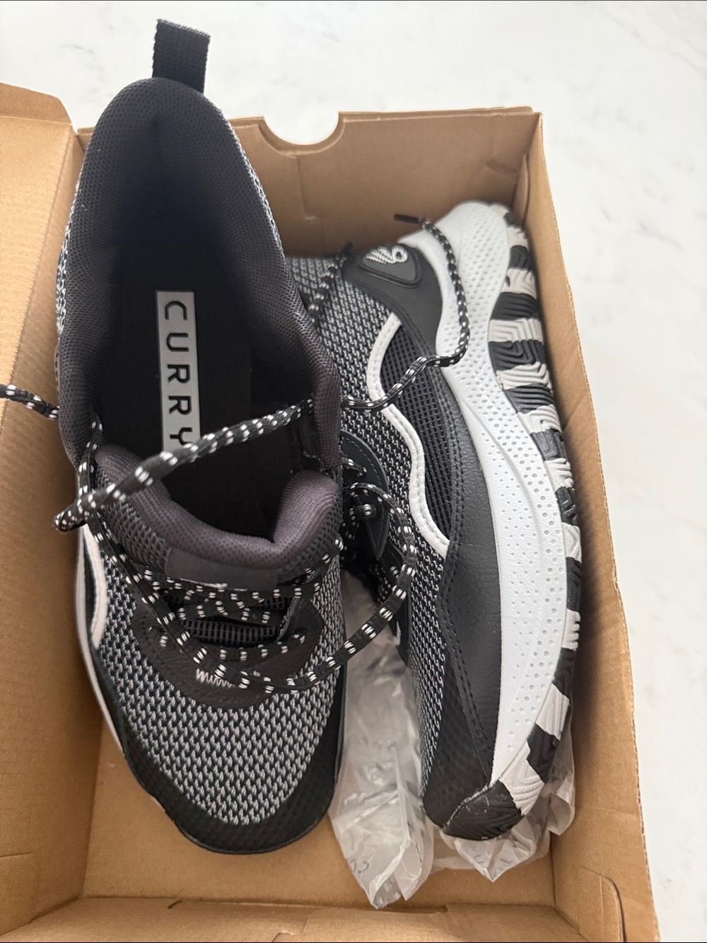 Under Armour Black and White Men's Athletic Sneakers